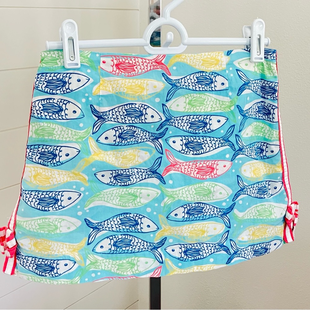 LILLY PULITZER GIRLS Colorful Fish Print Skirt